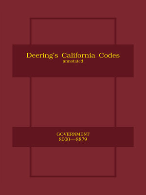cover image of Deering's California Government Code